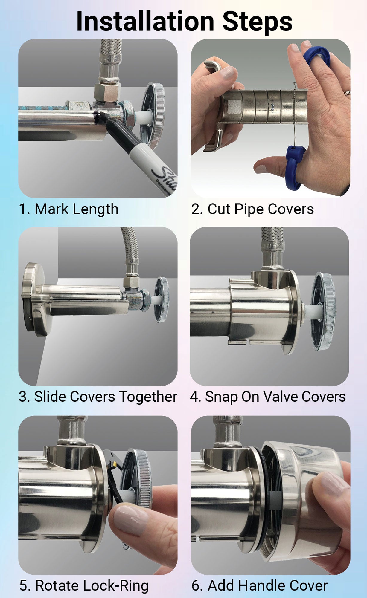 Decorative Angle Wall Valve Cover: TapCap T10DC100